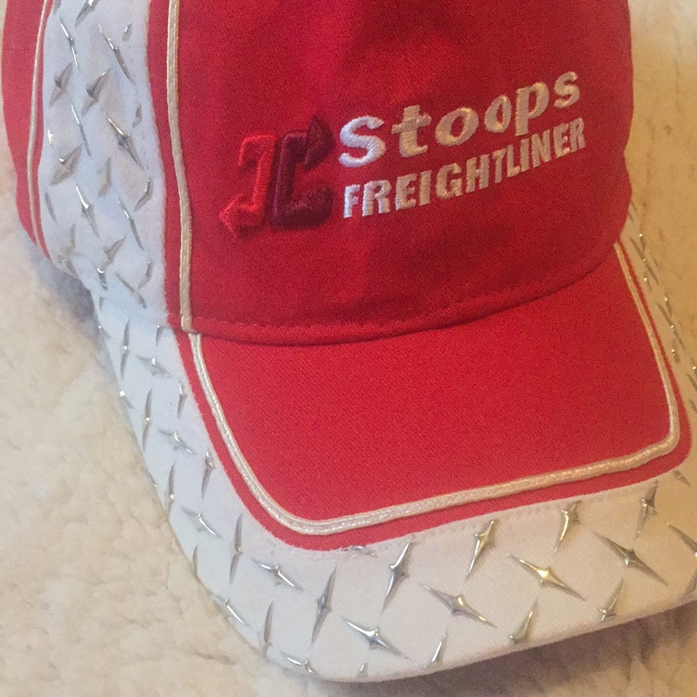 Stoops Freighliner Red and Chrome Hat One Size